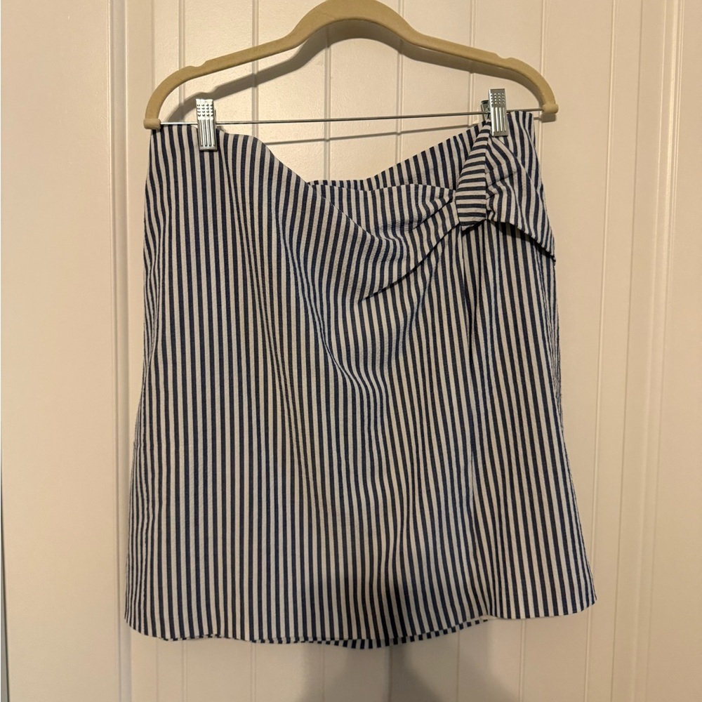 Striped Blue and White Women's Skirt